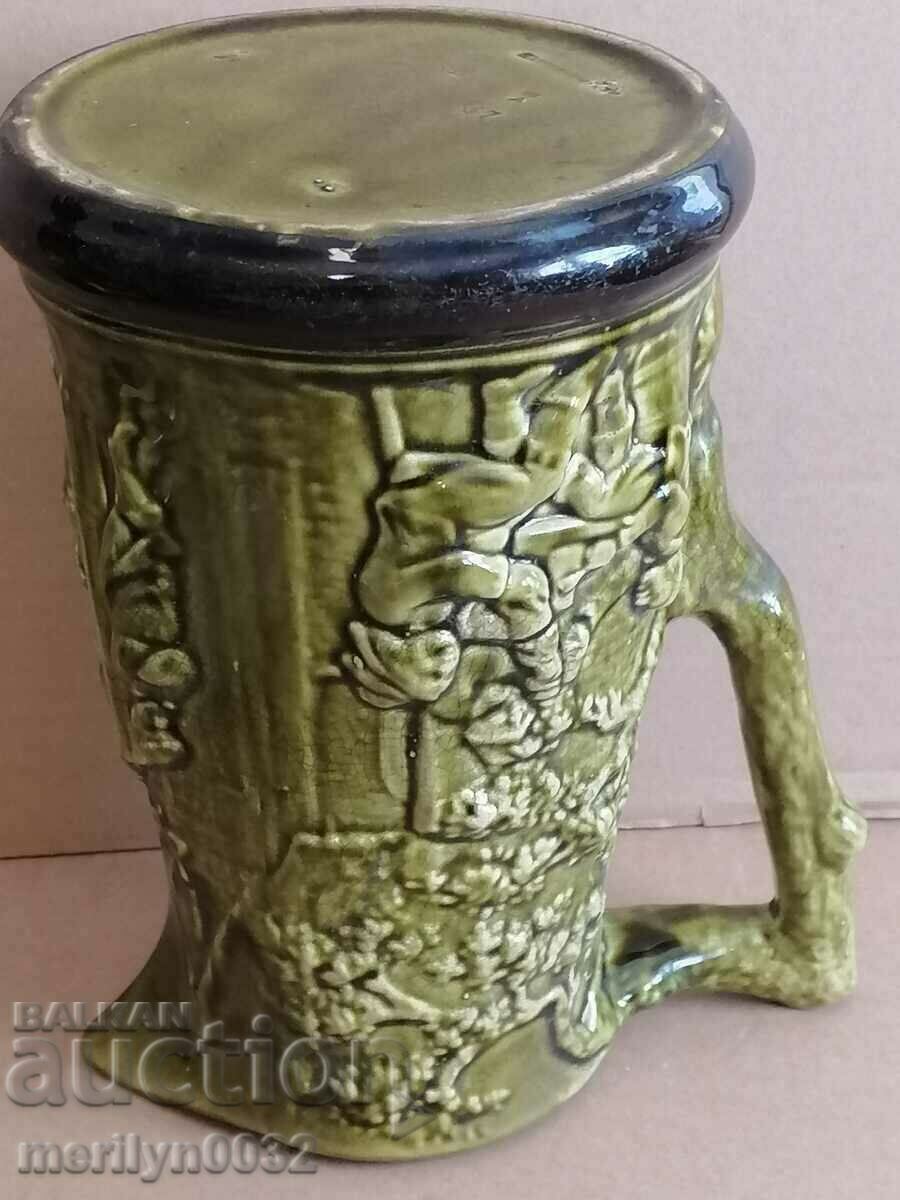 Delivery of Fine Jewish jug majolica majolica 19th century pottery Delivery of Fine Jewish jug majolica majolica 19th century pottery