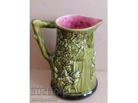 Fine Jewish jug majolica majolica 19th century pottery