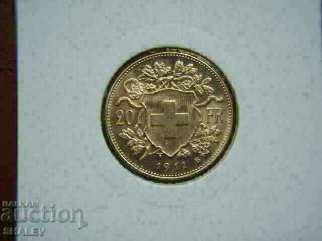 20 Francs 1911 Switzerland - AU (gold)