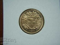 20 Francs 1911 Switzerland /20 франка Швейцария/- AU (злато)