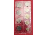 Complete set of coins 1951-1960 - 9 coins