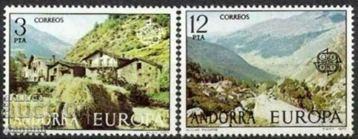 Испанска Андора 1977 Eвропа CEПT (**) чиста серия