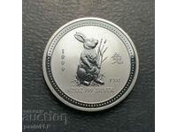 1/2 oz Lunar 1999-Year of the Rabbit-a RARE