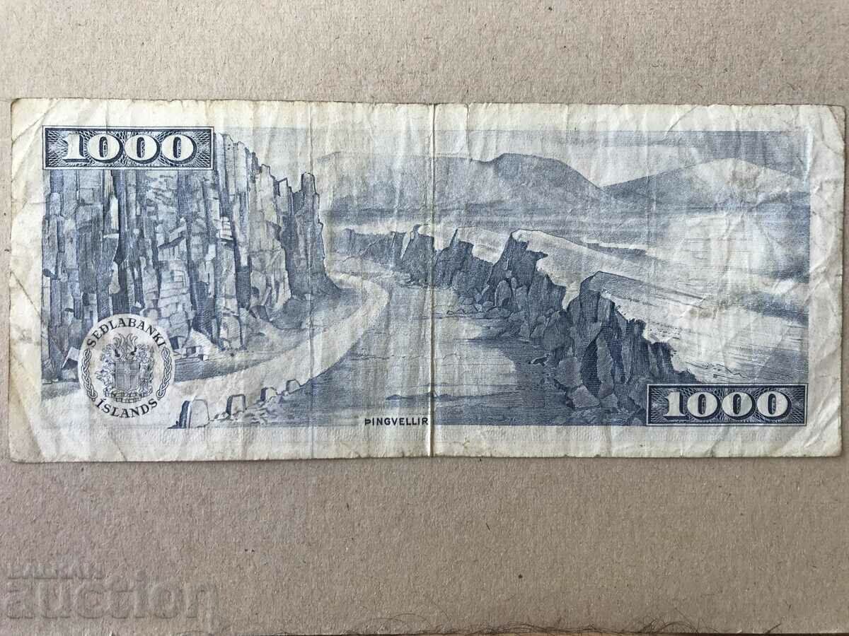 Iceland 1000 kroner 1961 with price 54.00 BGN | € 27.61 Iceland 1000 kroner 1961 with price 54.00 BGN | € 27.61