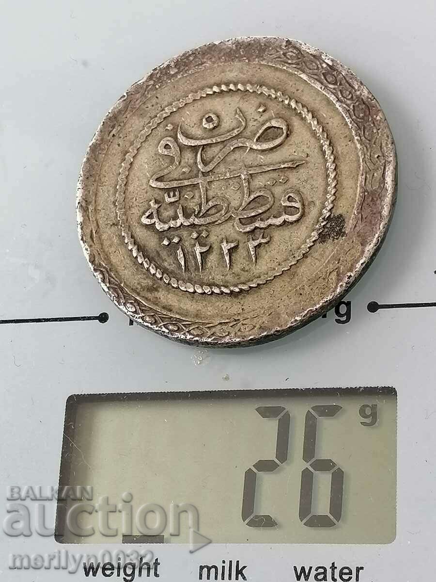 Οθωμανικό ασημένιο νόμισμα 700/1000 Mahmud 2ος 1223/5 έτος - 5 Οθωμανικό ασημένιο νόμισμα 700/1000 Mahmud 2ος 1223/5 έτος - 5