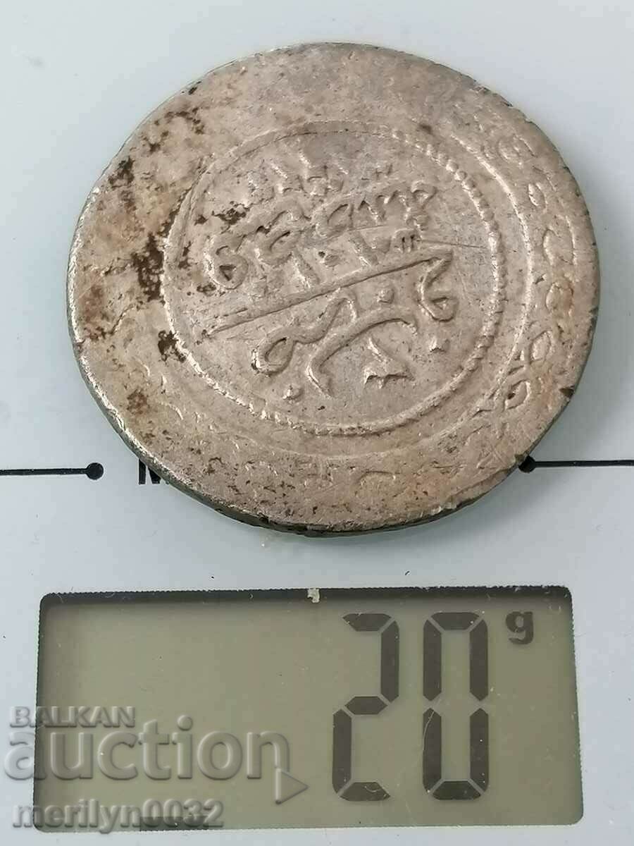 Auction Ottoman silver coin 700/1000 Mahmud 2nd 1223/3 year Auction Ottoman silver coin 700/1000 Mahmud 2nd 1223/3 year