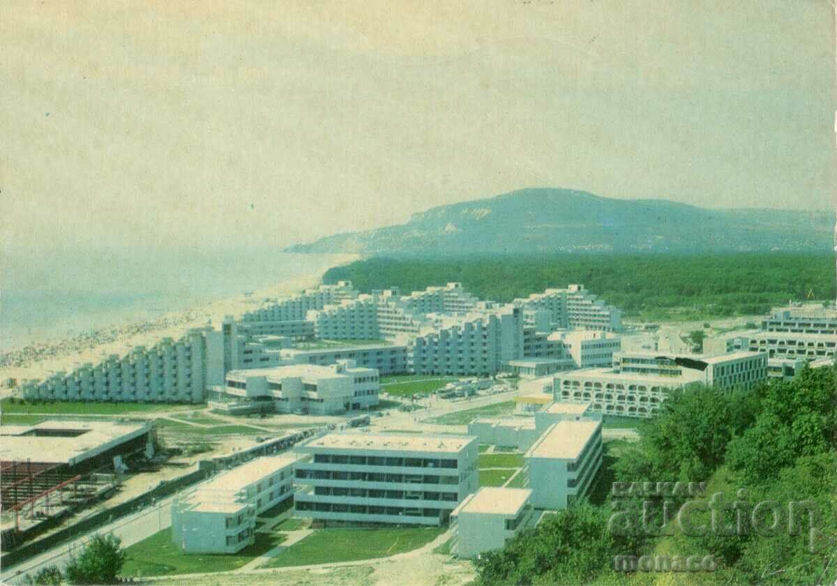 Παλιά καρτ ποστάλ - Albena, γενική άποψη
