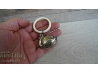 Old toy - baby bell - silver plated