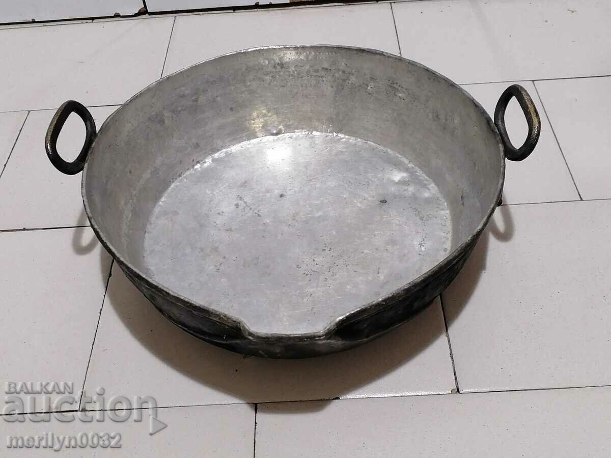 Tavă de cupru veche, farfurie, cupru, tavă, caserolă