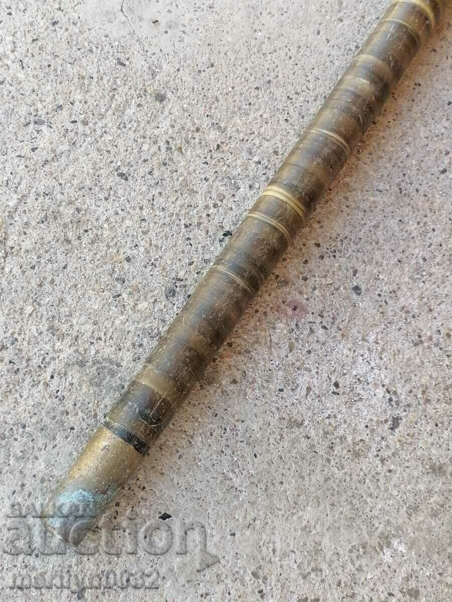 Officer's Cane WW1 Trench Craft Buffalo Horn Brass - 5 Officer's Cane WW1 Trench Craft Buffalo Horn Brass - 5