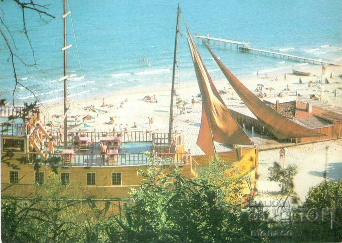 Old postcard - Albena, bar frigate "Arabella"