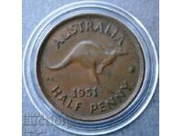 Australia ½ penny 1951