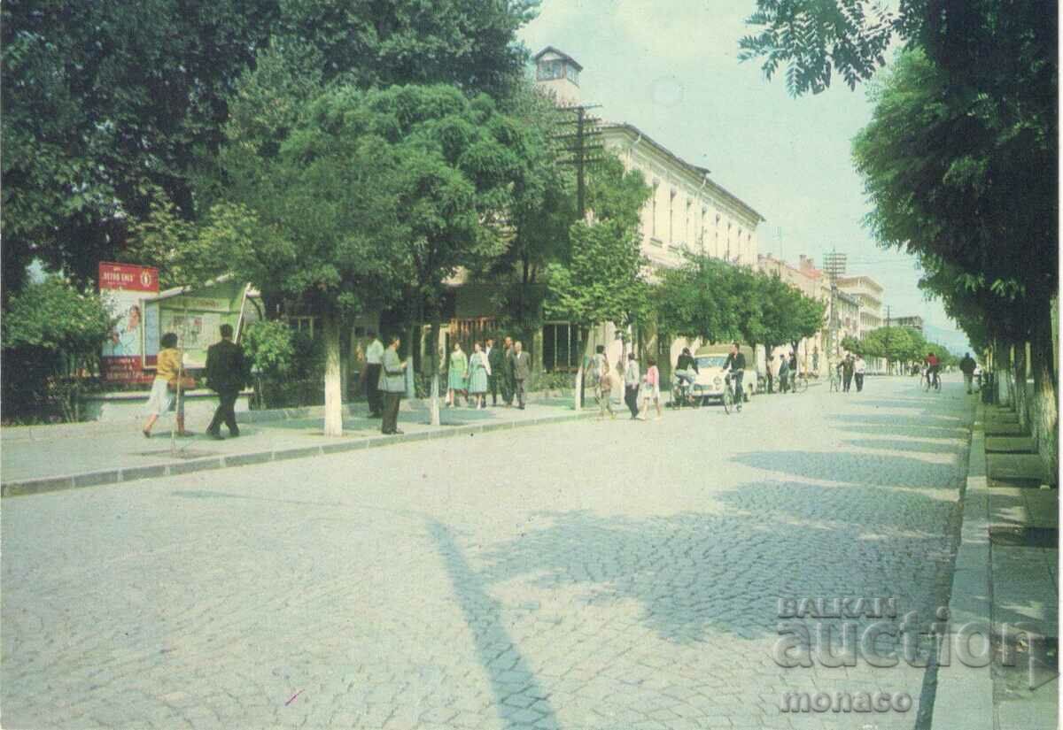 Carte poștală veche - Nova Zagora, strada principală