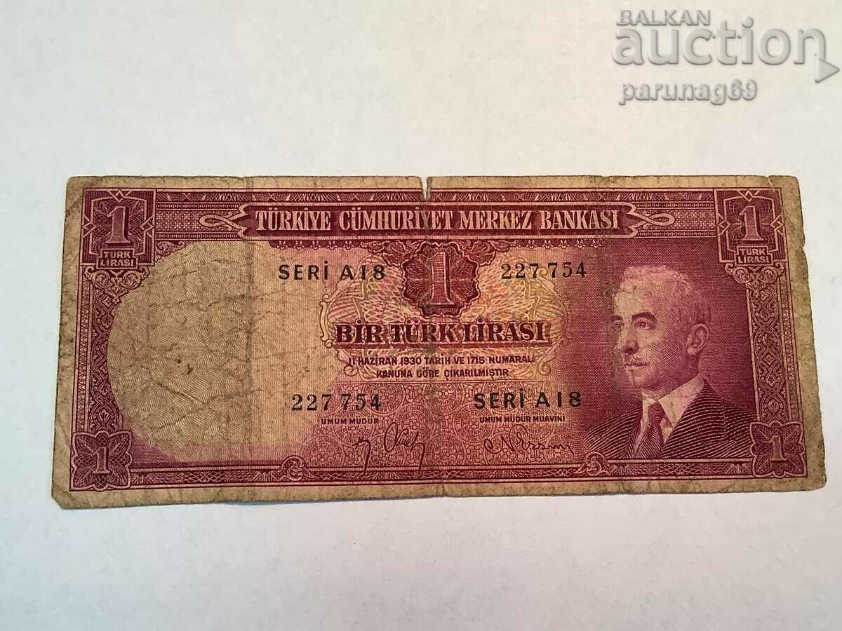 Turcia 1 lira 1942 (CP)