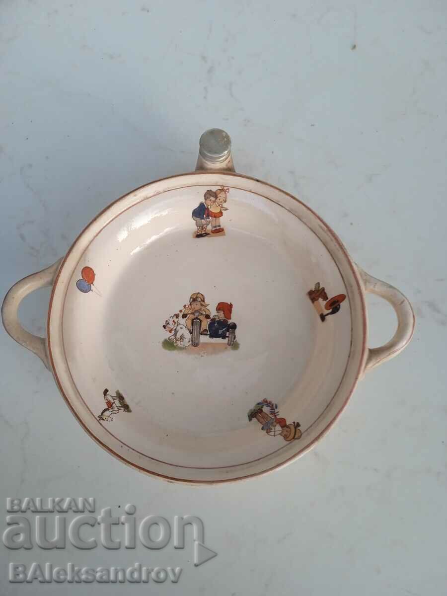 A very rare 1950s children's feeding bowl