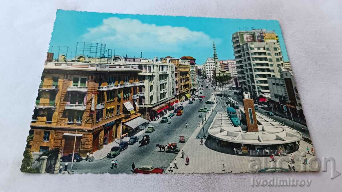 Postcard Alexandria Saad Zaglhloul Square