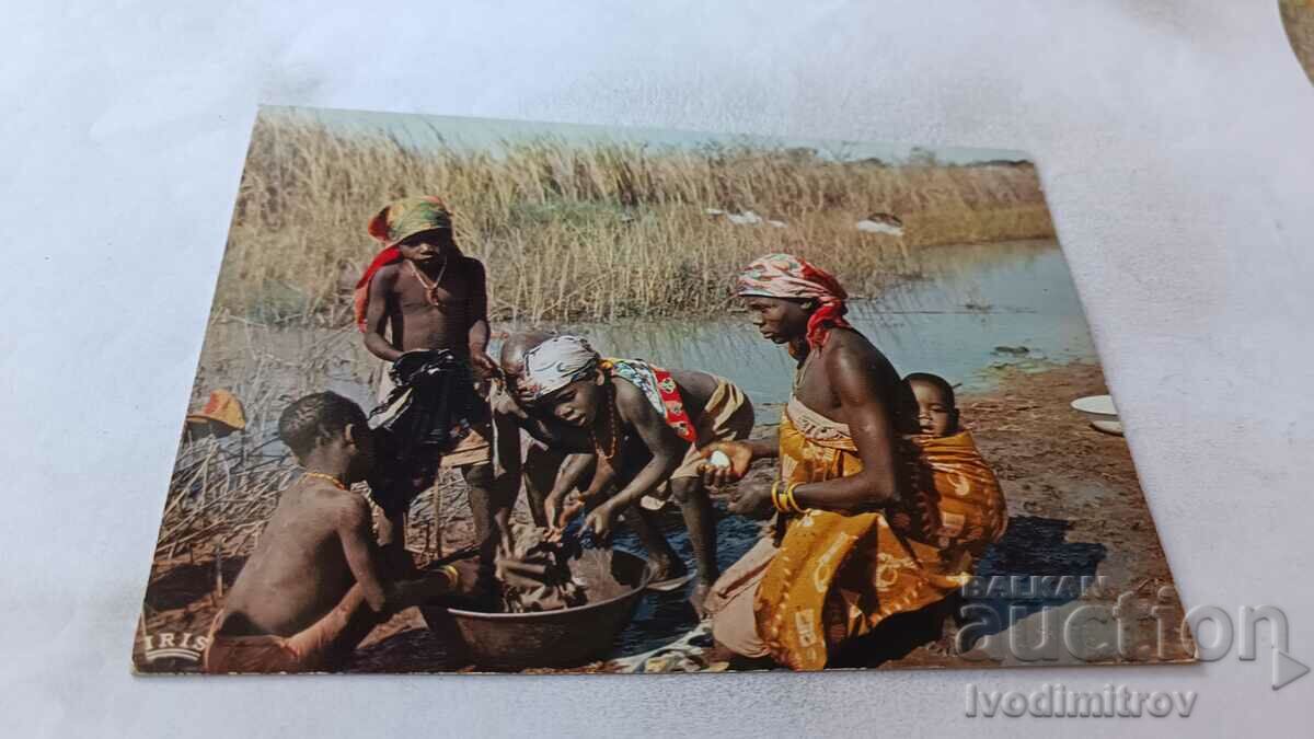 Nigeria Washing Day postcard