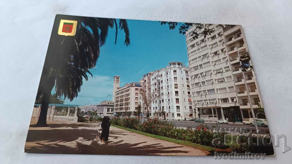 Postcard Casablanca Avenue Hassan II