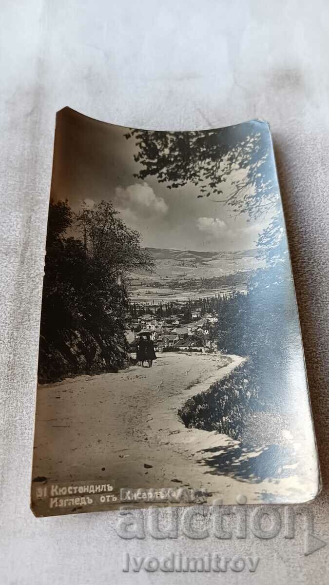 Пощенска картичка Кюстендилъ Изгледъ отъ Хисарлъка 1935