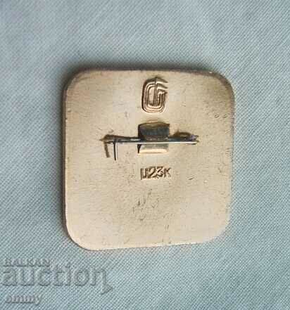 Football badge - Olympics Moscow 1980, USSR with price 3.00 BGN | € 1.53