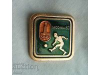 Football badge - Olympics Moscow 1980, USSR