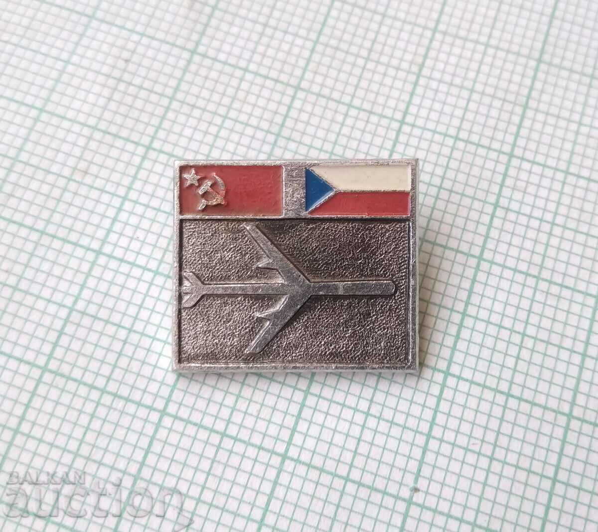 13482 Badge - USSR-Czechoslovakia airline plane with price 3.00 BGN | € 1.53 13482 Badge - USSR-Czechoslovakia airline plane with price 3.00 BGN | € 1.53
