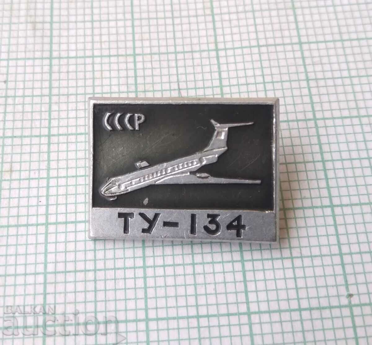 13485 Badge - Aviation USSR aircraft TU-134 with price 1.00 BGN | € 0.51