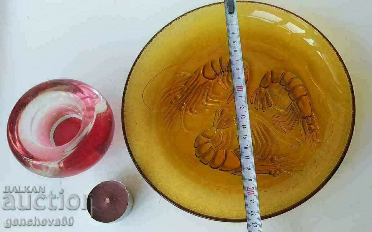 Amber Glass 3D Lobster/Rare Find - 5