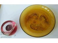 3D lobster amber glass/rare find