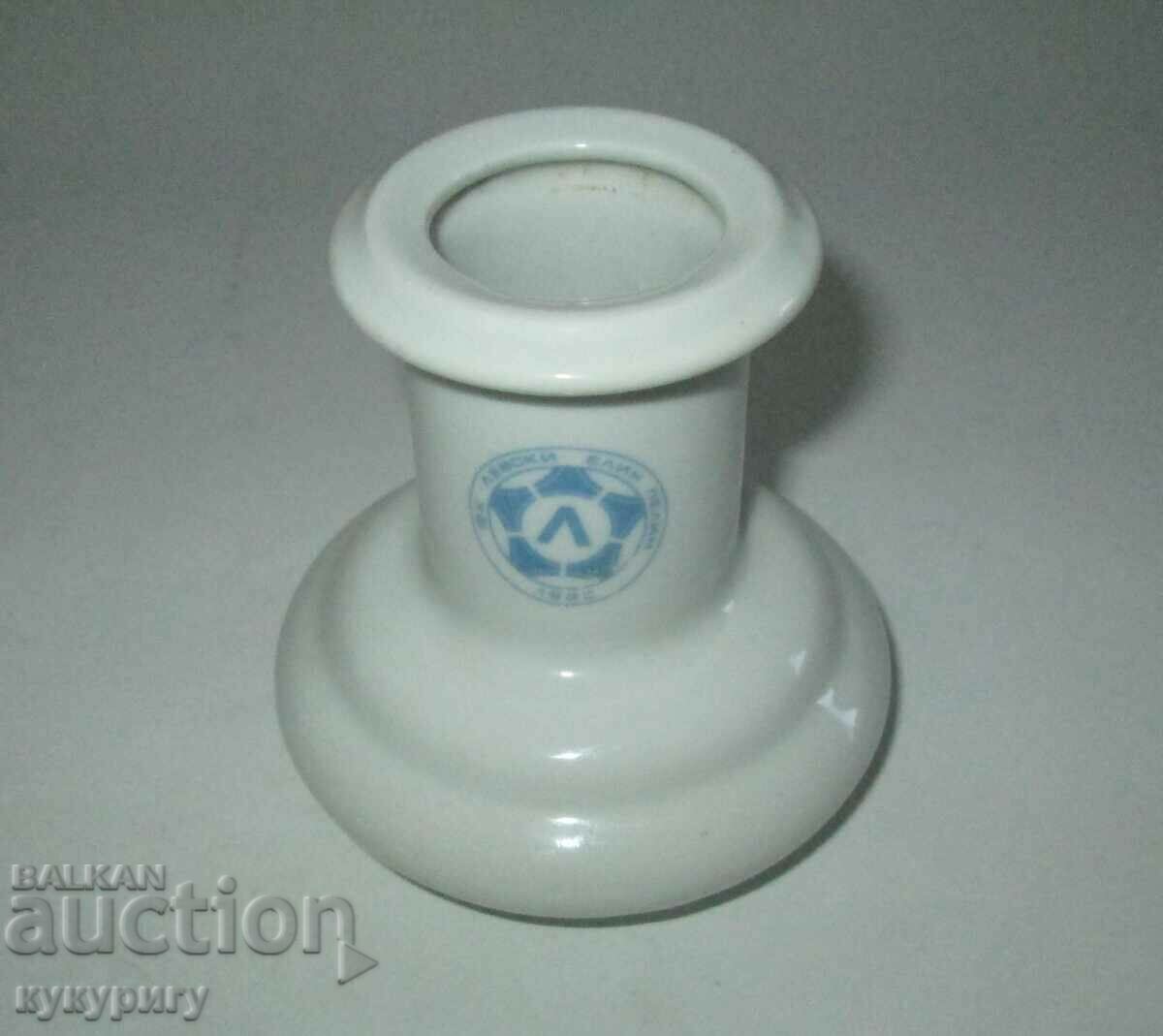 Old small porcelain vase FC Levski Elin Pelin football