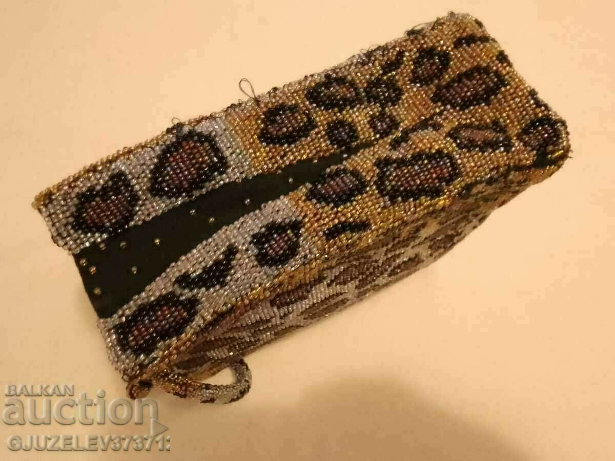 vintage leopard glass bead handbag - 5 vintage leopard glass bead handbag - 5