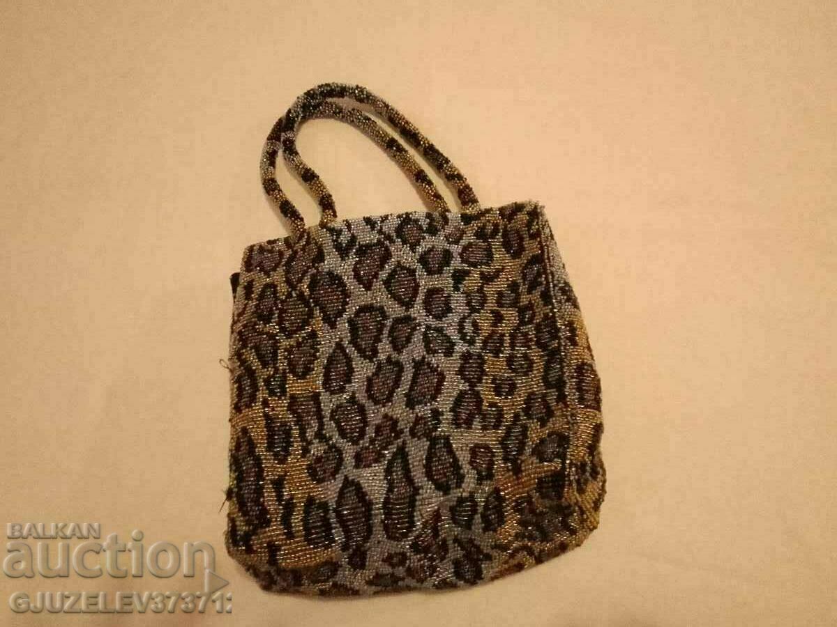 vintage leopard glass bead handbag - 6 vintage leopard glass bead handbag - 6