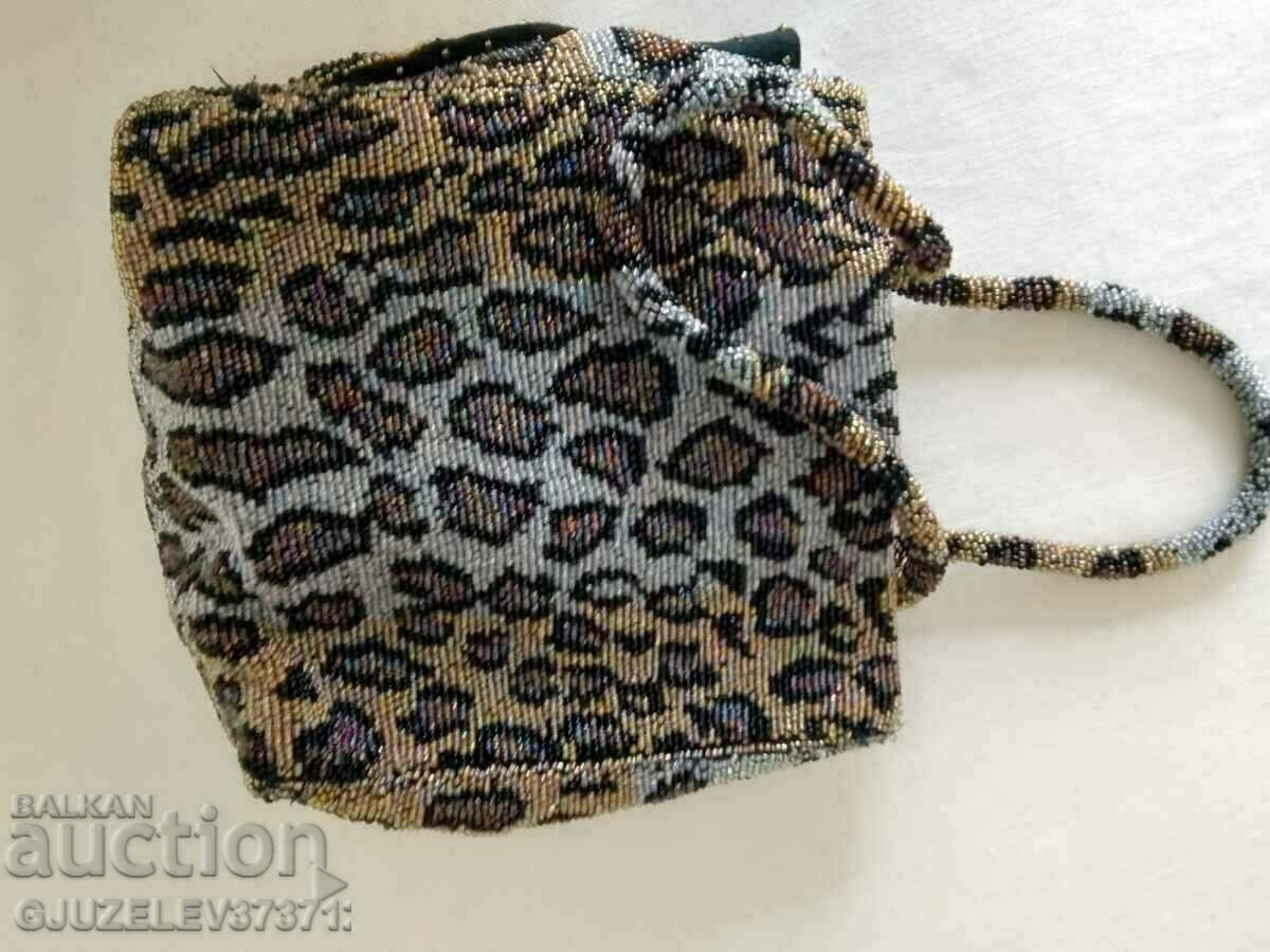 vintage leopard glass bead handbag - 7 vintage leopard glass bead handbag - 7