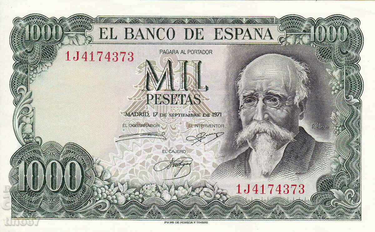 tino37- SPAIN - 1000 PESETAS - 1971 - AUNC with price 52.00 BGN | € 26.59 tino37- SPAIN - 1000 PESETAS - 1971 - AUNC with price 52.00 BGN | € 26.59