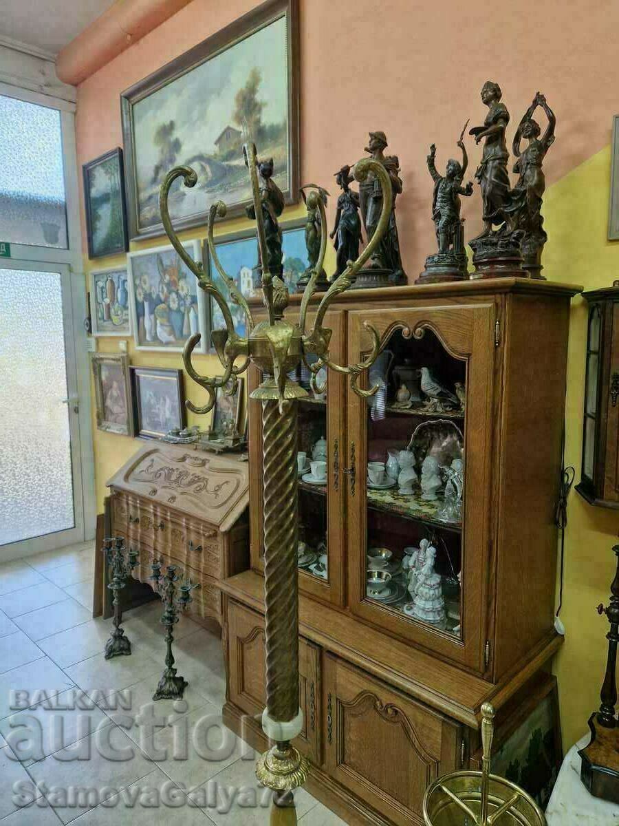 Antique French bronze and marble coat hanger - 6 Antique French bronze and marble coat hanger - 6