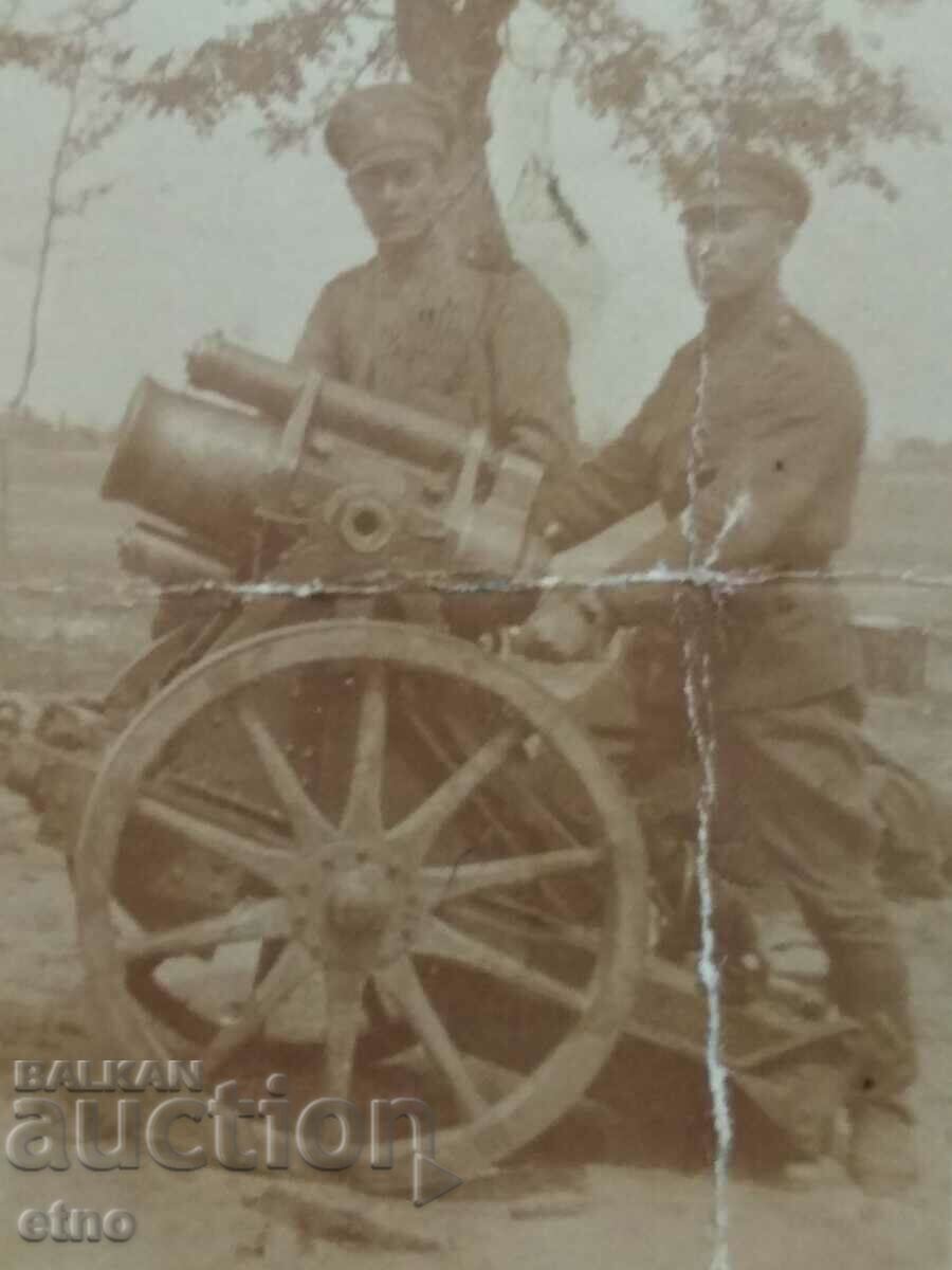 Auction 1923 ROYAL PHOTO - soldier, cannon Auction 1923 ROYAL PHOTO - soldier, cannon