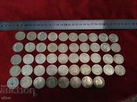 48 лева по 1 лев от 1962 и 1990.монета, монети
