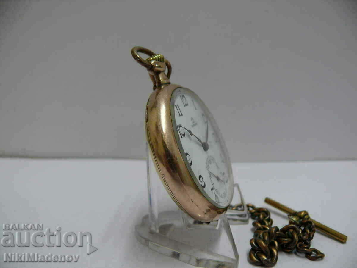 Auction  Swiss OMEGA OMEGA Gold plated pocket watch, Mechanical