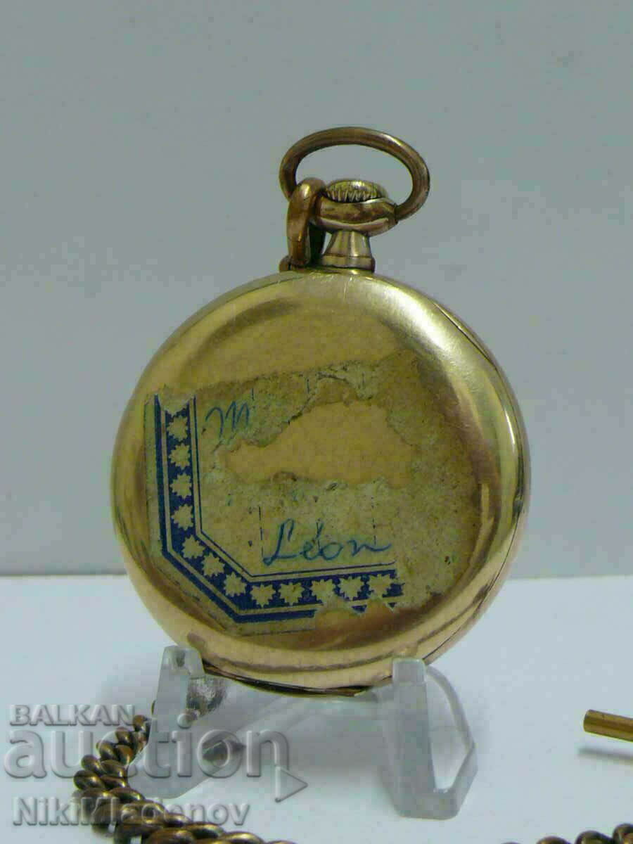 Delivery of Swiss OMEGA OMEGA Gold plated pocket watch, Mechanical