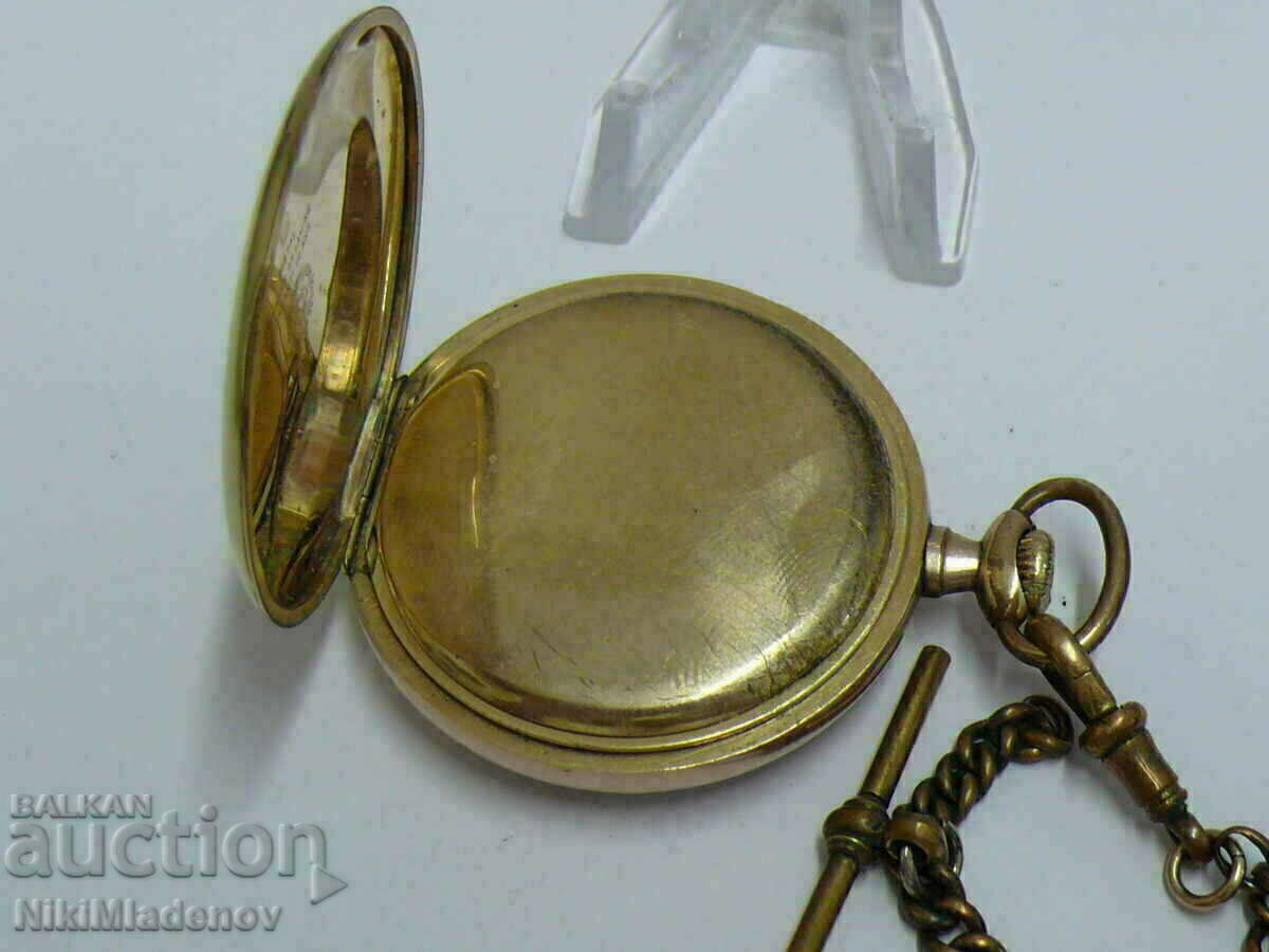 Swiss OMEGA OMEGA Gold plated pocket watch, Mechanical - 5