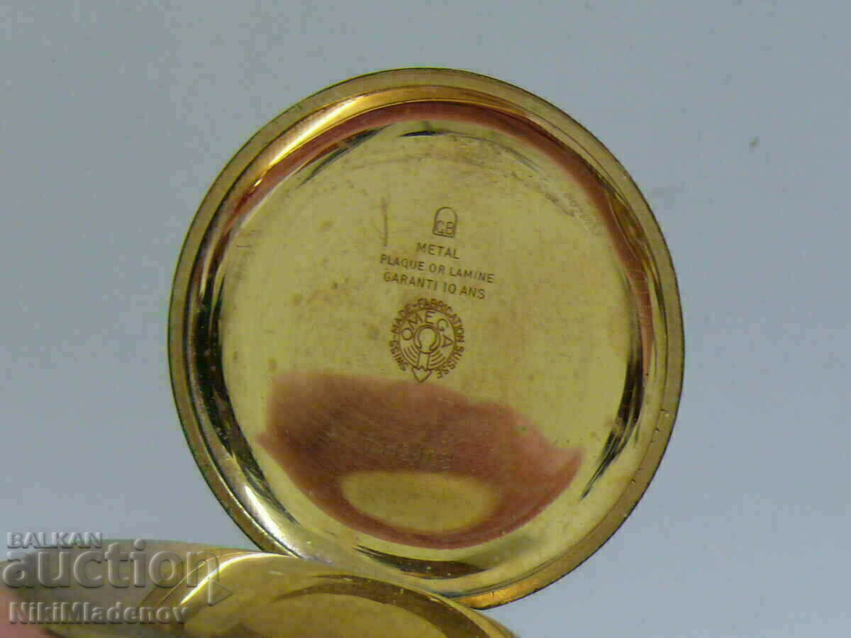 Swiss ОМЕГА OMEGA Позлатен джобен часовник, Механичен - 6