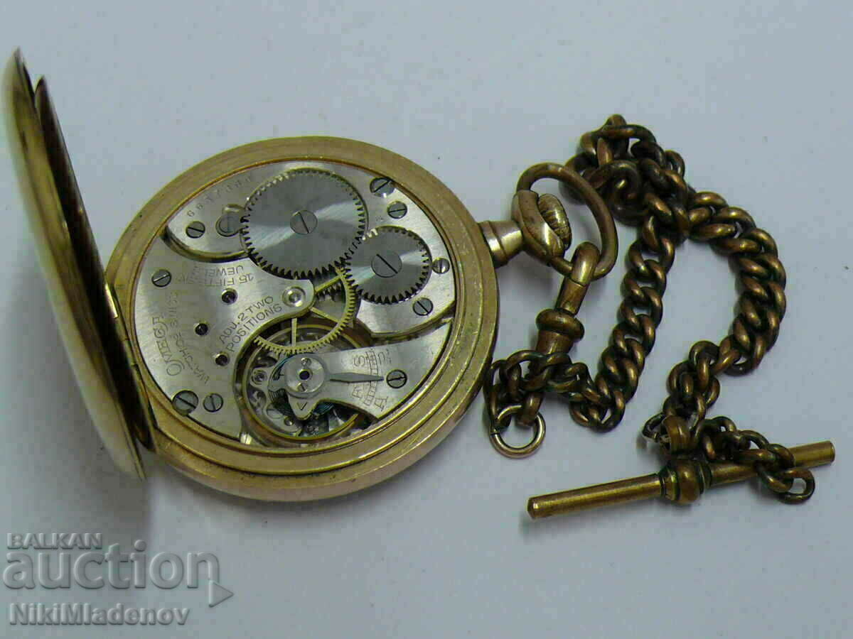 Swiss OMEGA OMEGA Gold plated pocket watch, Mechanical - 7