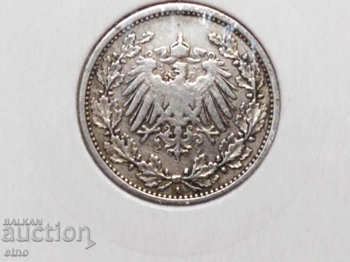 1905 A, GERMANY 1/2 MARK, SILVER, COIN, COINS with price 15.00 BGN | € 7.67 1905 A, GERMANY 1/2 MARK, SILVER, COIN, COINS with price 15.00 BGN | € 7.67