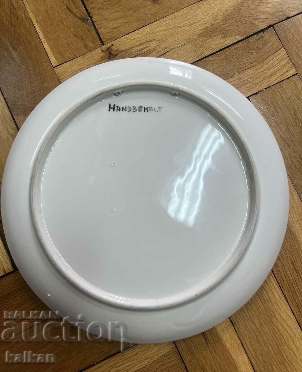 Hand painted red cross plate with price 35.00 BGN | € 17.90 Hand painted red cross plate with price 35.00 BGN | € 17.90