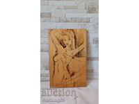 Pictură / sculptură în lemn - „Body” - pirografie - 33/21cm