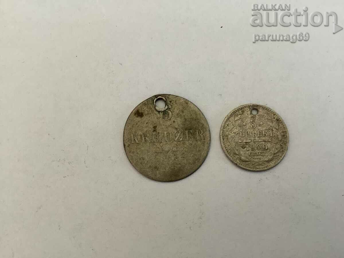 Lot de 2 monede de argint Austria și Rusia (L.108)