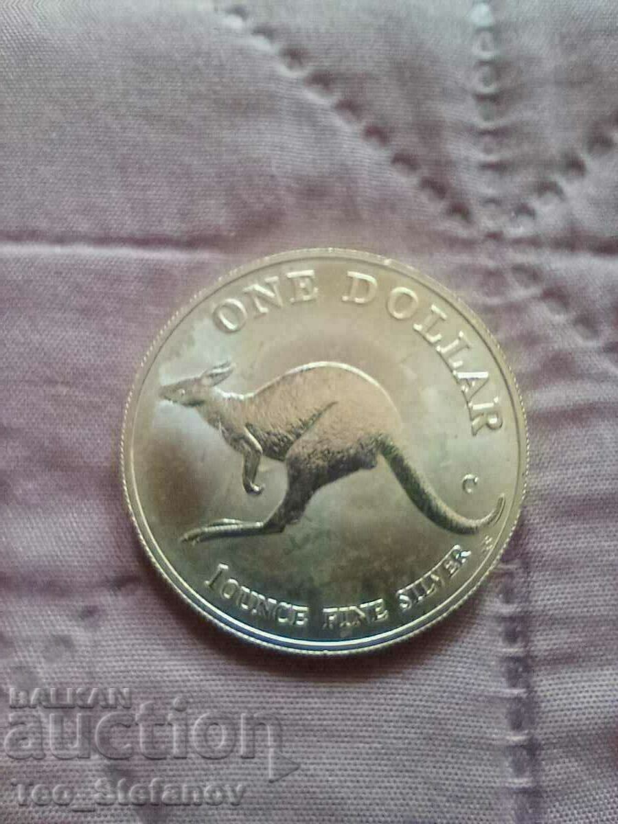 $1 1998 Australia Kangaroo Silver