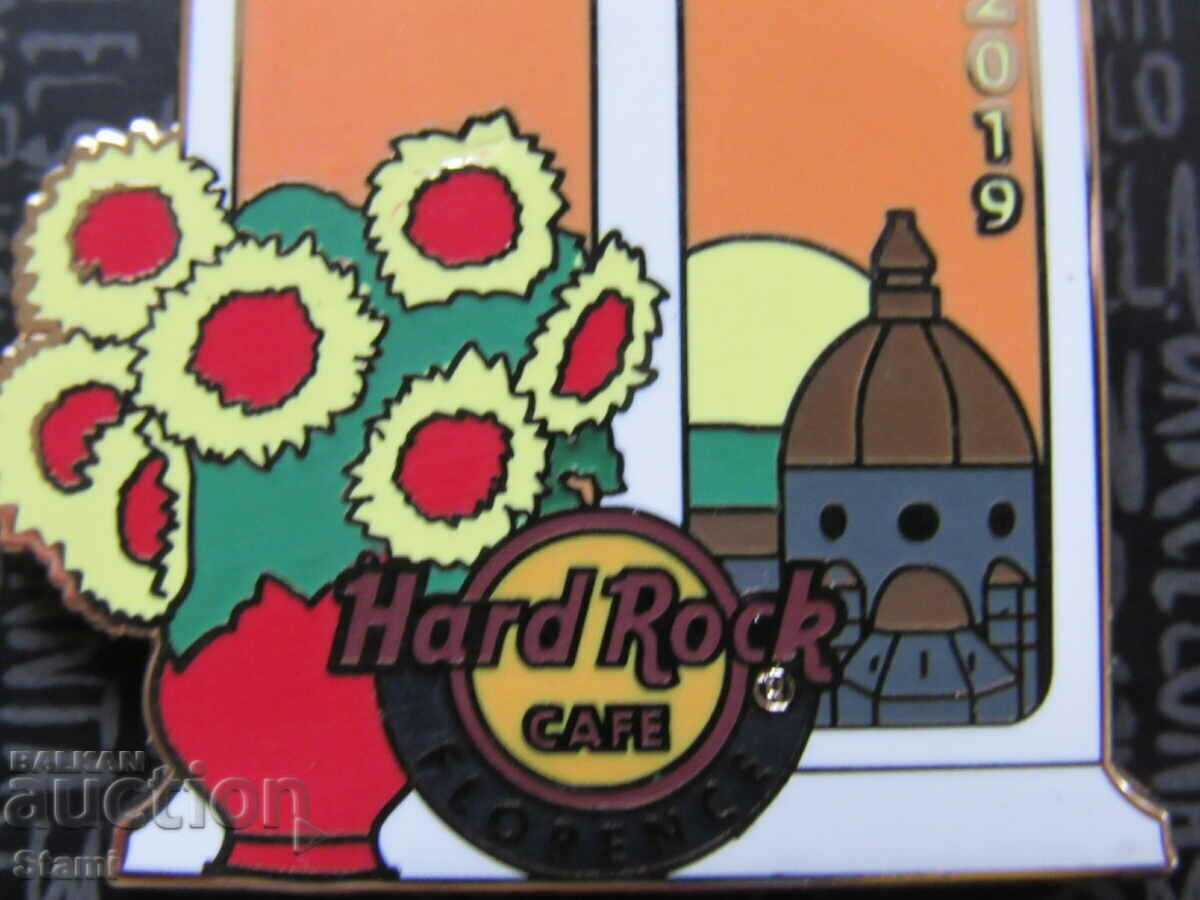 Auction Original Metal Hard Rock Cafe Florence Italy Badge Auction Original Metal Hard Rock Cafe Florence Italy Badge