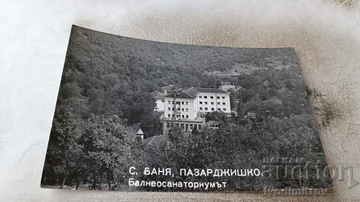 Пощенска картичка Баня, Пазарджишко Балнеусанаториумът 1979