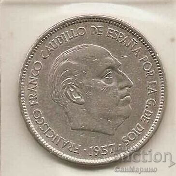 +Spain 25 Pesetas 1957 (1975) with price 1.20 BGN | € 0.61